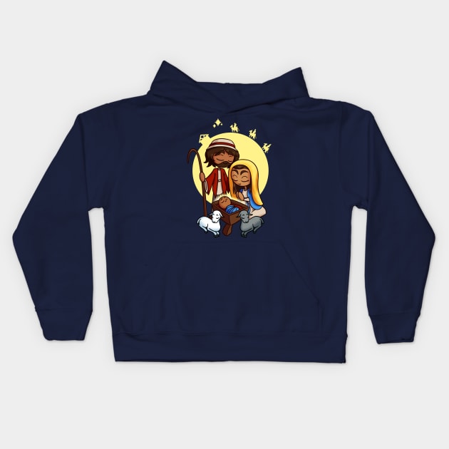 Nativity - Baby Jesus Kids Hoodie by 5 Pink Peonies